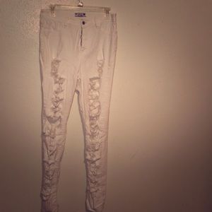 White ripped jean